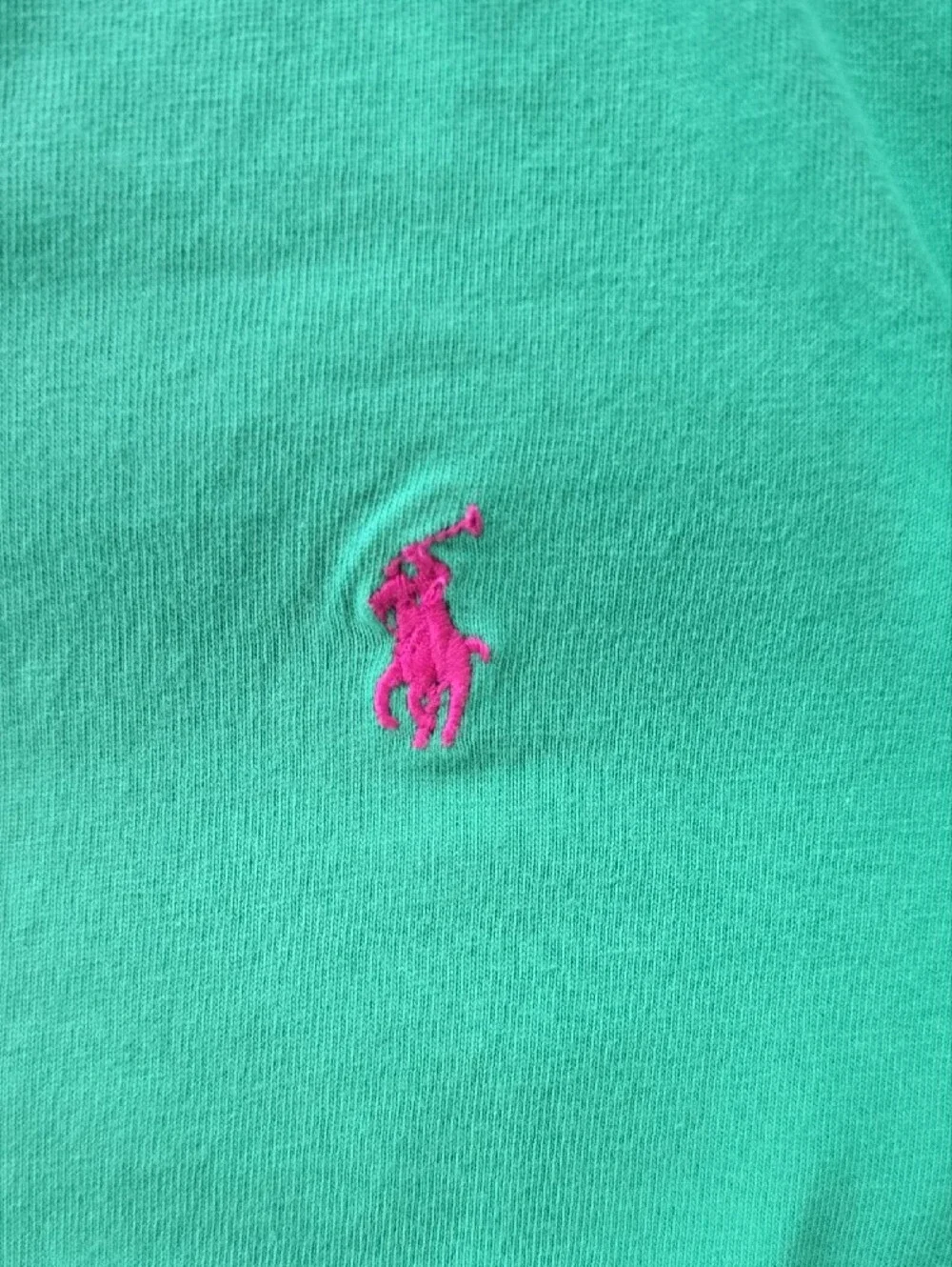 Polo by Ralph Lauren Bright Green Short Sleeve Tee with Pink Pony